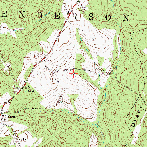 Topographic Map of Union School, PA