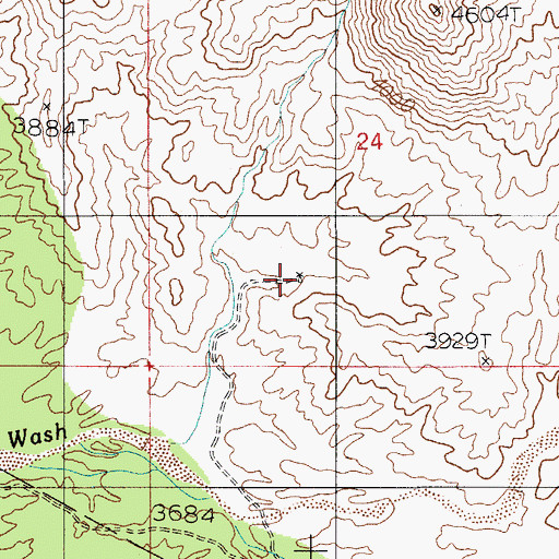 Topographic Map of Sunnyside Ranch, AZ