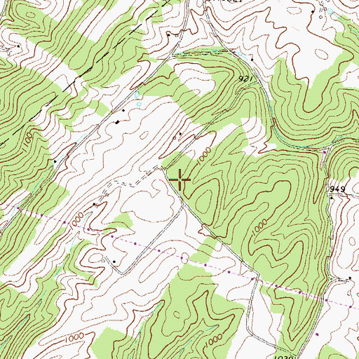 Topographic Map of Madden School, PA
