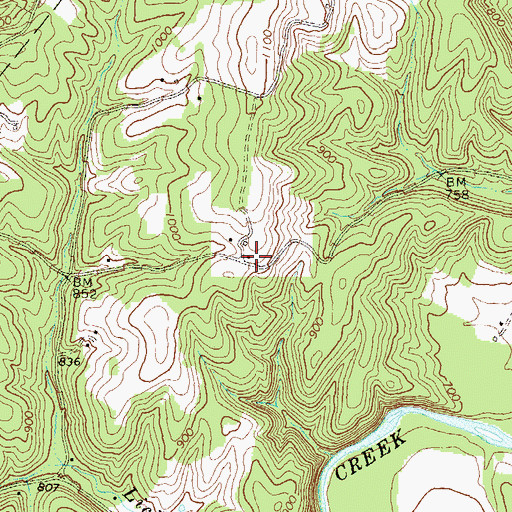 Topographic Map of Wood-Cutting School, PA