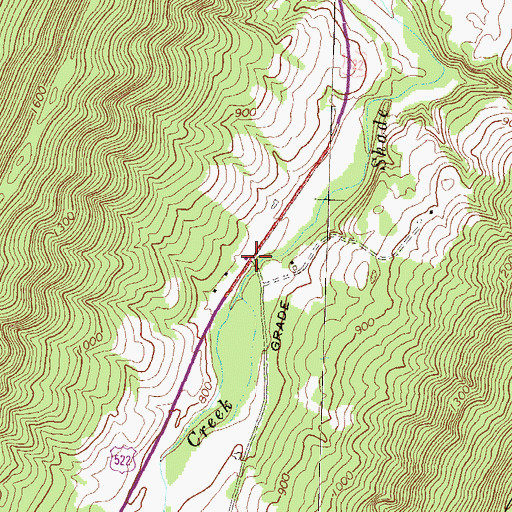 Topographic Map of Saint Marys Church (historical), PA