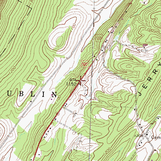 Topographic Map of Pleasant Hill School, PA