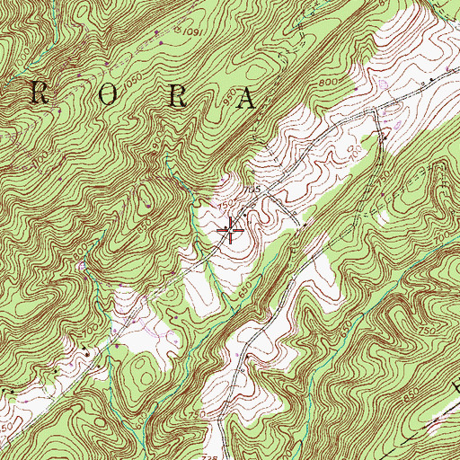 Topographic Map of Mount Pleasant School, PA