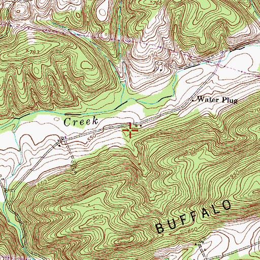 Topographic Map of Sylvan (historical), PA