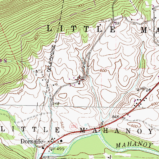Topographic Map of Ritz School, PA