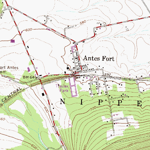 Topographic Map of Jersey Shore Station, PA