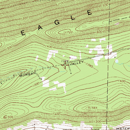 Topographic Map of Morgan Valley School (historical), PA