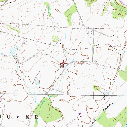 Topographic Map of Hershey School, PA