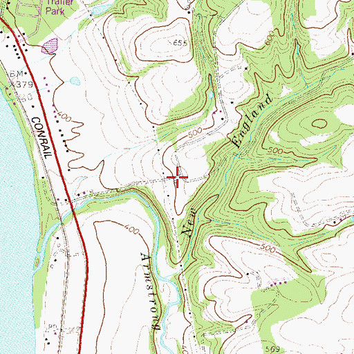 Topographic Map of Dunkle School, PA