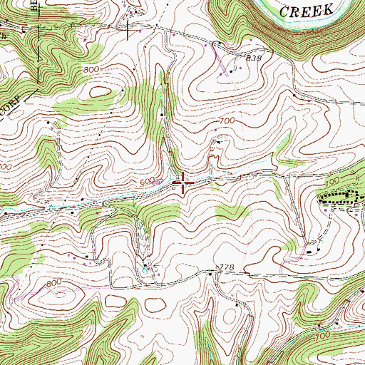 Topographic Map of Burd-Roger Memorial Home, PA