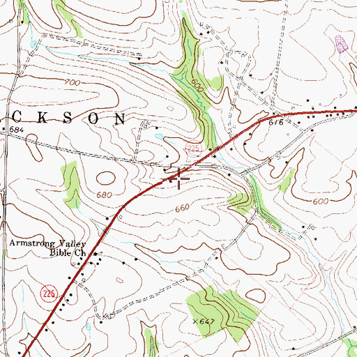 Topographic Map of Keiters School, PA