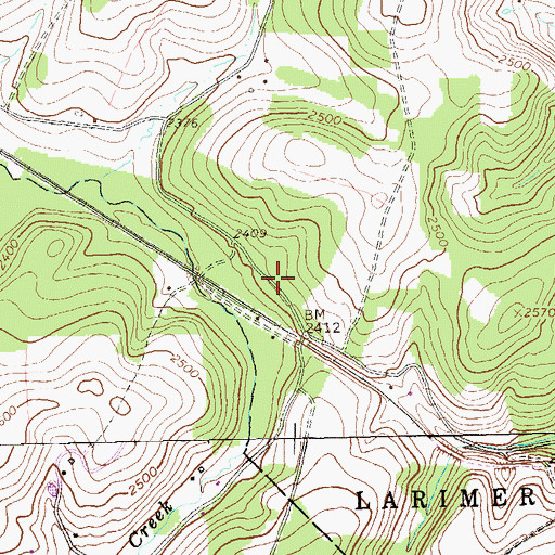 Topographic Map of Pine Grove School, PA