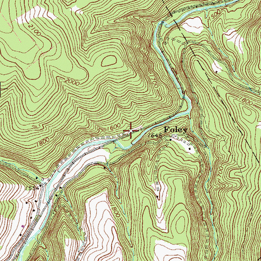 Topographic Map of Foley Station (historical), PA