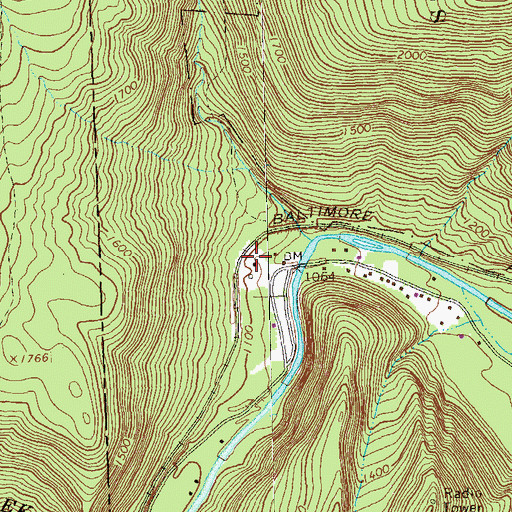 Topographic Map of Hoblitzell, PA
