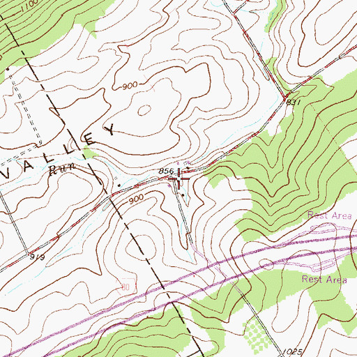 Topographic Map of Abdera, PA