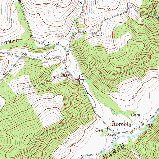 Topographic Map of Quay School, PA