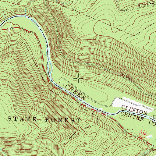 Topographic Map of Mapes (historical), PA