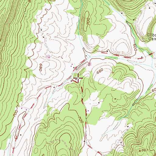 Topographic Map of Gilboa School, PA