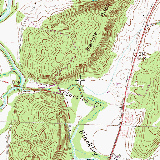 Topographic Map of Enyeart School, PA