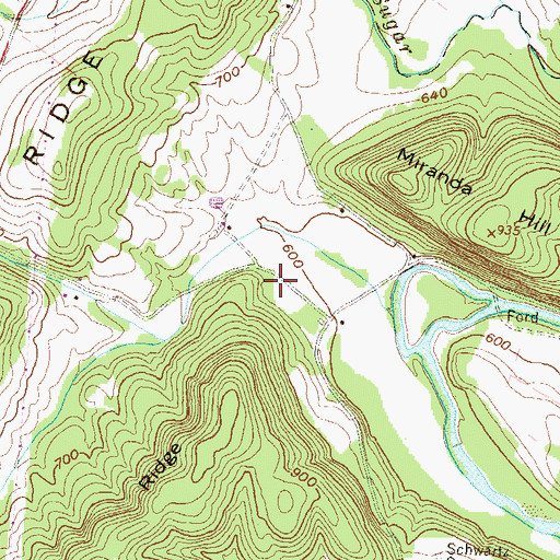 Topographic Map of Colgate School (historical), PA