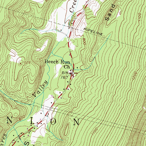 Topographic Map of Lincoln School, PA