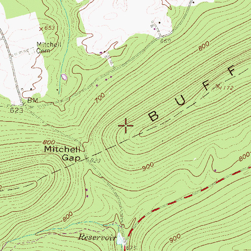 Topographic Map of Newport Reservoir, PA