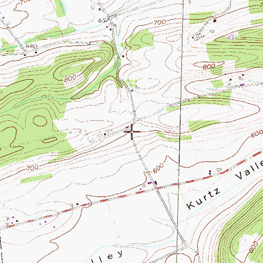 Topographic Map of Delaware School, PA