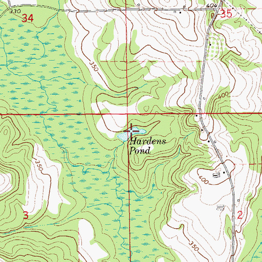 Topographic Map of Hardens Pond, AL