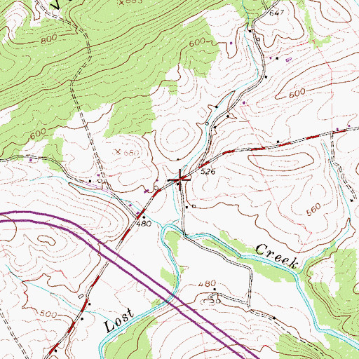 Topographic Map of Whitehall School, PA