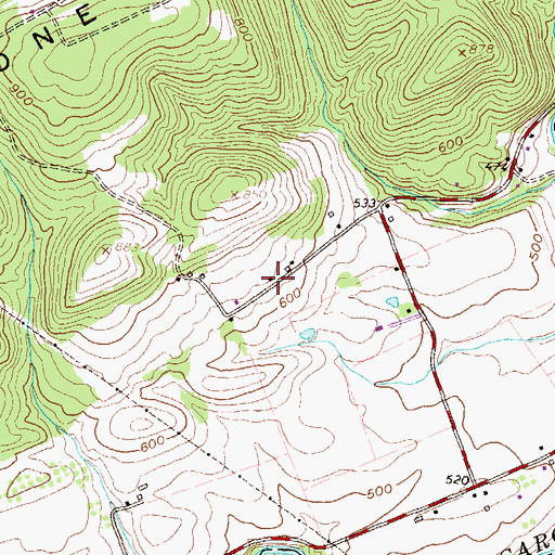 Topographic Map of Jackson School, PA
