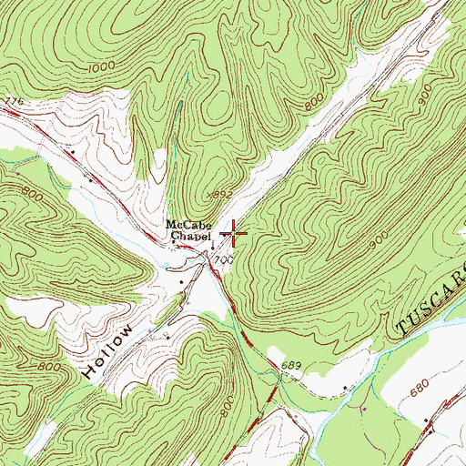 Topographic Map of McCabe School, PA