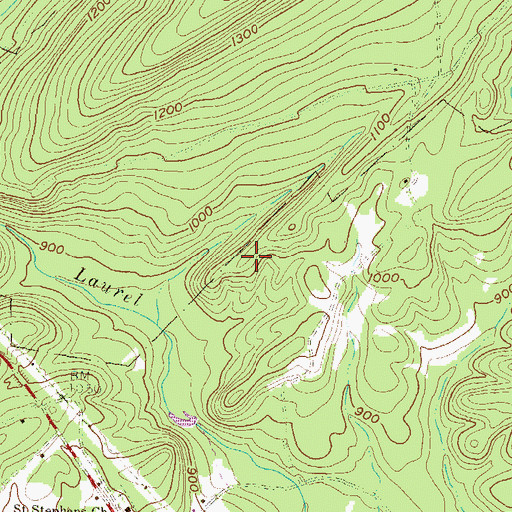 Topographic Map of Koch Ridge, PA