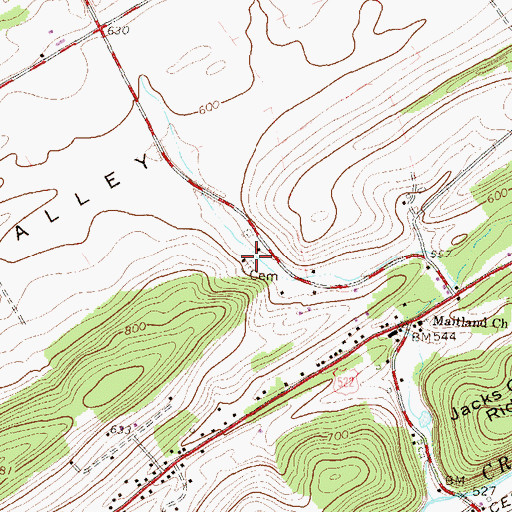 Topographic Map of Hoopes School, PA