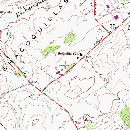 Topographic Map of Ore Bank School, PA