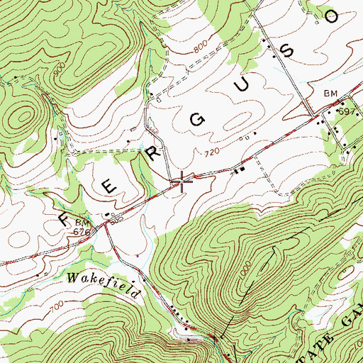 Topographic Map of School Number 7 (historical), PA