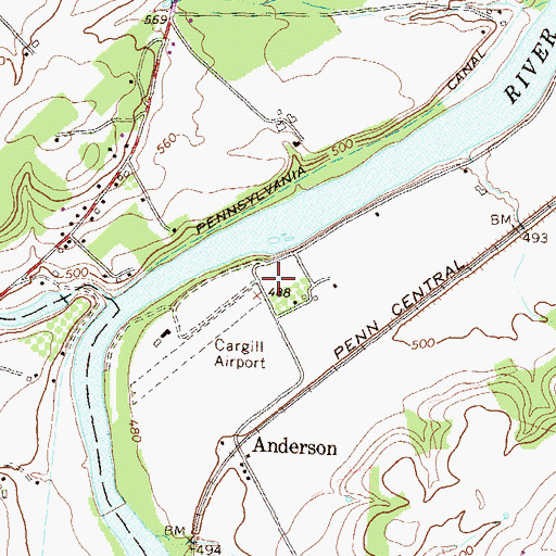 Topographic Map of Lapolds Ford (historical), PA
