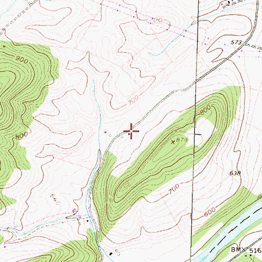 Topographic Map of Vance School, PA