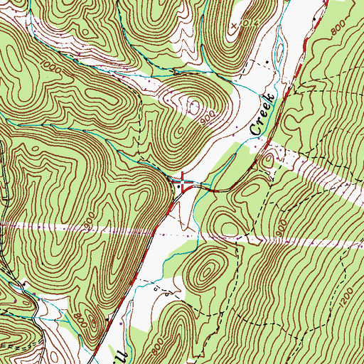 Topographic Map of Smoke School, PA