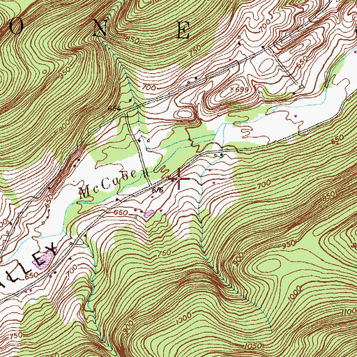 Topographic Map of Kennedy Valley School, PA