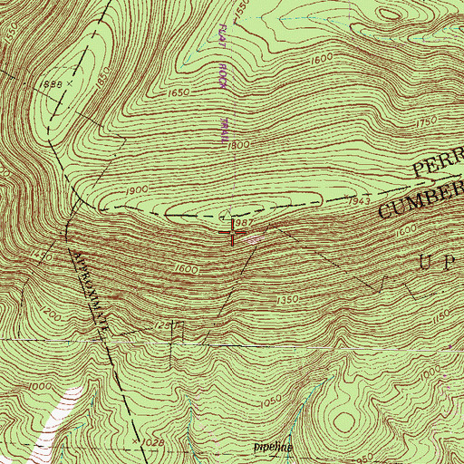 Topographic Map of Flat Rock, PA