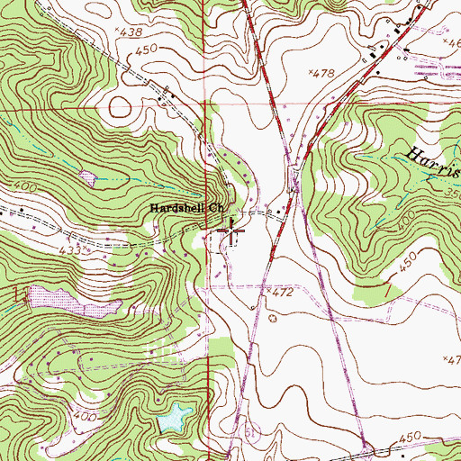 Topographic Map of Mount Pleasant Primitive Baptist Church, AL