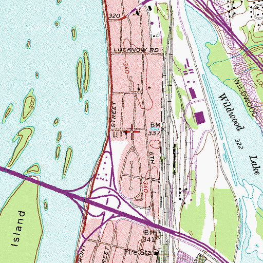 Topographic Map of Saint Marks United Methodist Church, PA