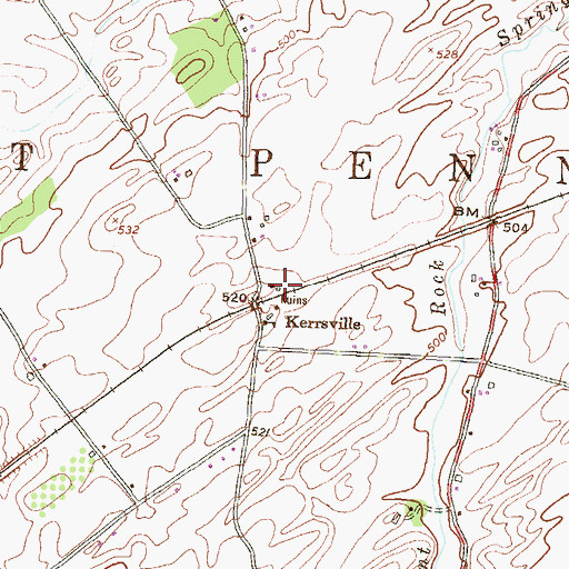 Topographic Map of Alterton Station (historical), PA