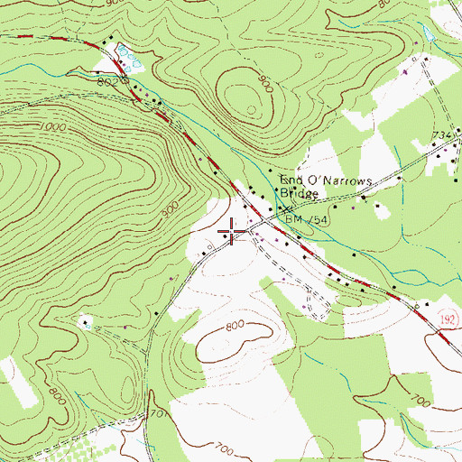 Topographic Map of Centennial School, PA