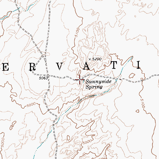 Topographic Map of Sunnyside Spring, AZ