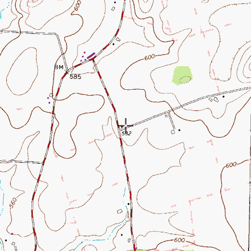 Topographic Map of Glaze School, PA