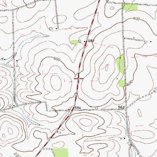 Topographic Map of Kieffertown School (historical), PA