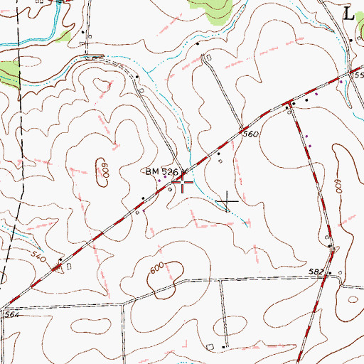 Topographic Map of Gaston School (historical), PA