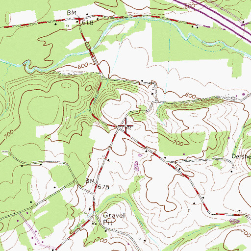 Topographic Map of Furnace School (historical), PA