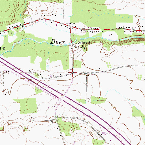 Topographic Map of Yokum School, PA